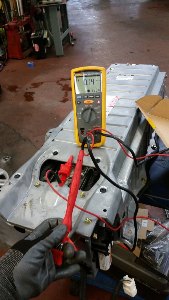 Isolation testing with a megger