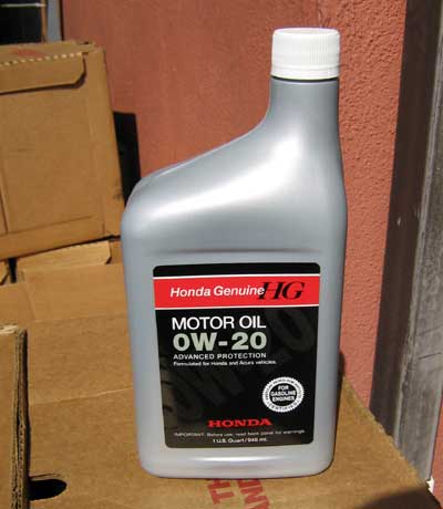 0W20 motor oil honda