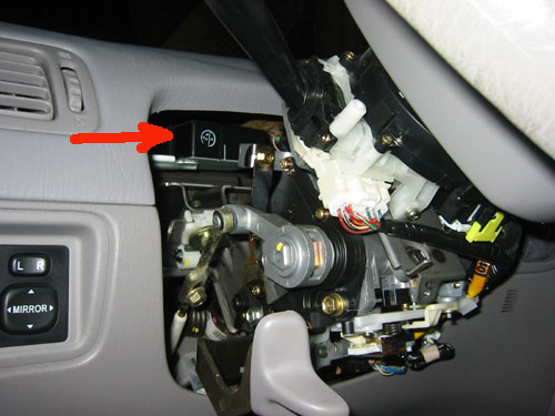 Toyota immobilizer ECU hidden way under the dash