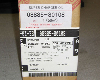 toyota previa supercharger oil #3