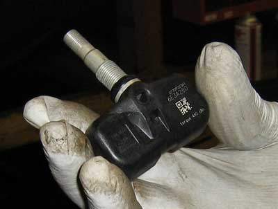 TPMS sensor removed from car
