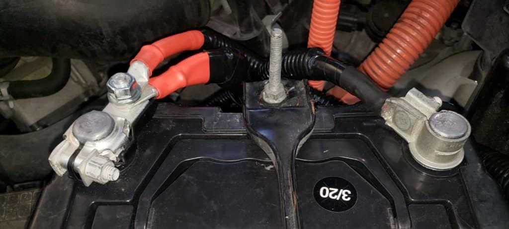 car battery with new cables