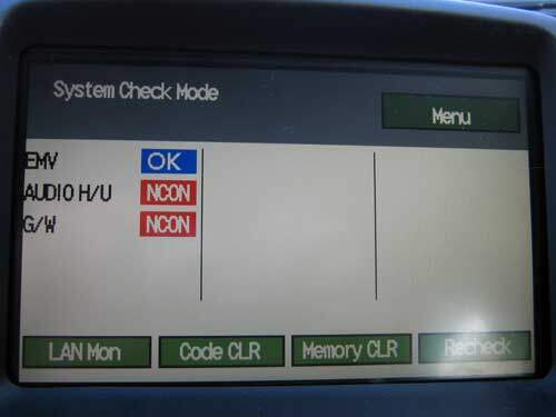 Network errors showing on Prius multi-display in diagnostic mode