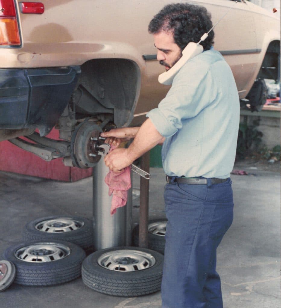 Art back in the early 80s replacing brakes on a 1983 Tercel.