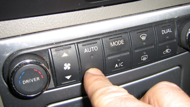 A car's AC control panel.
