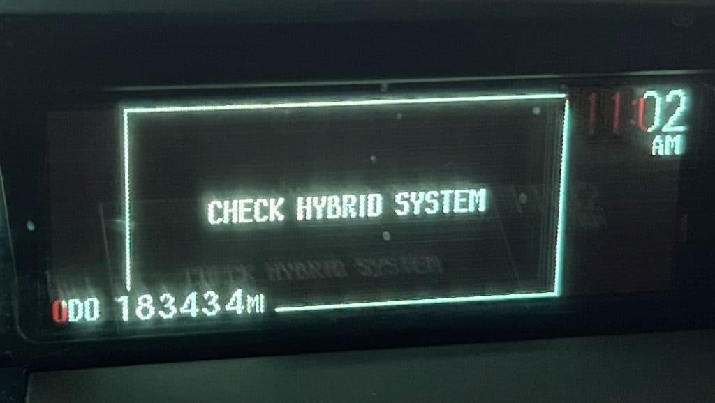 Check hybrid system warning on Toyota Prius & Toyota hybrids