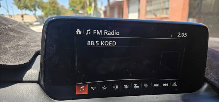 A picture of a working CX-5 display after screen repair