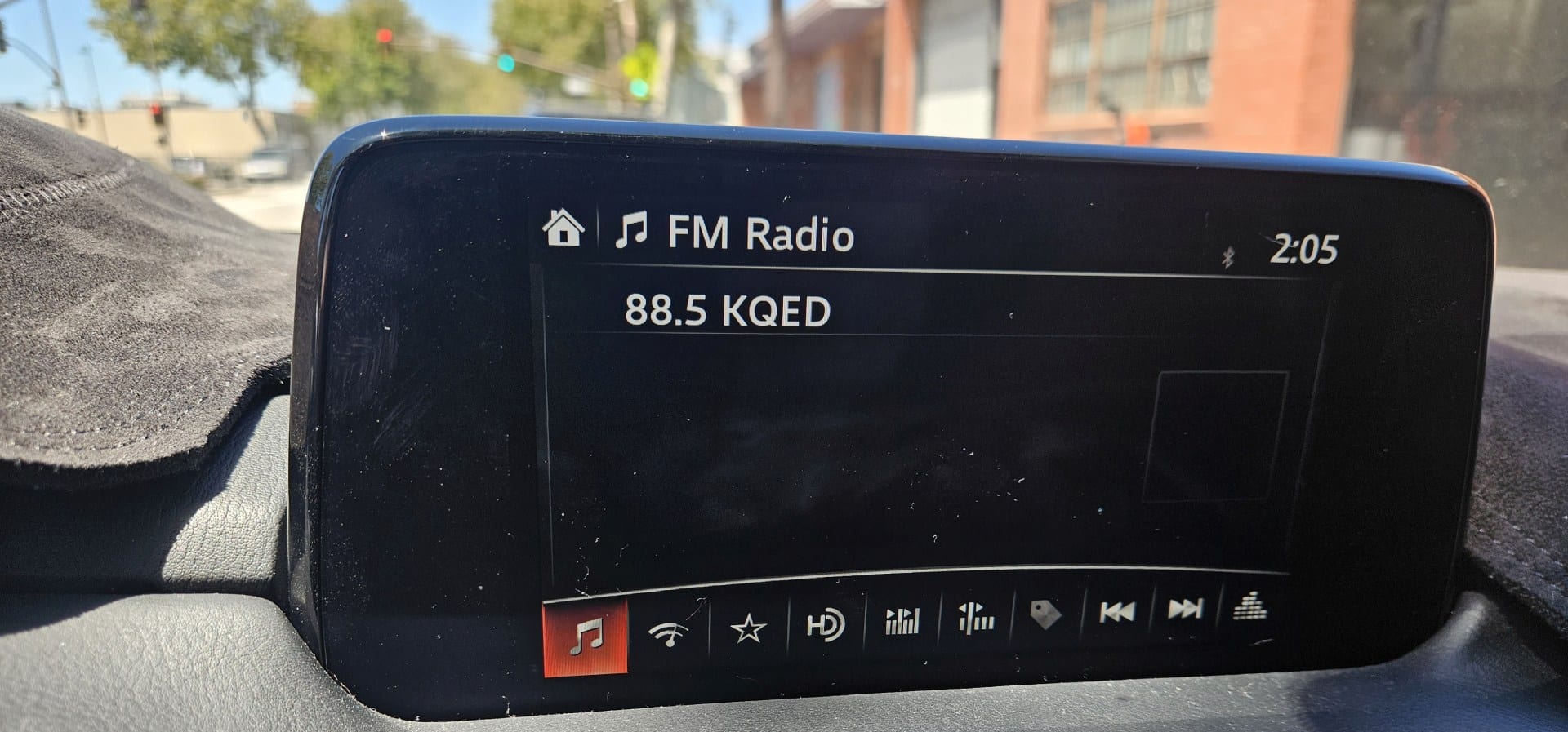 A picture of a working CX-5 display after screen repair
