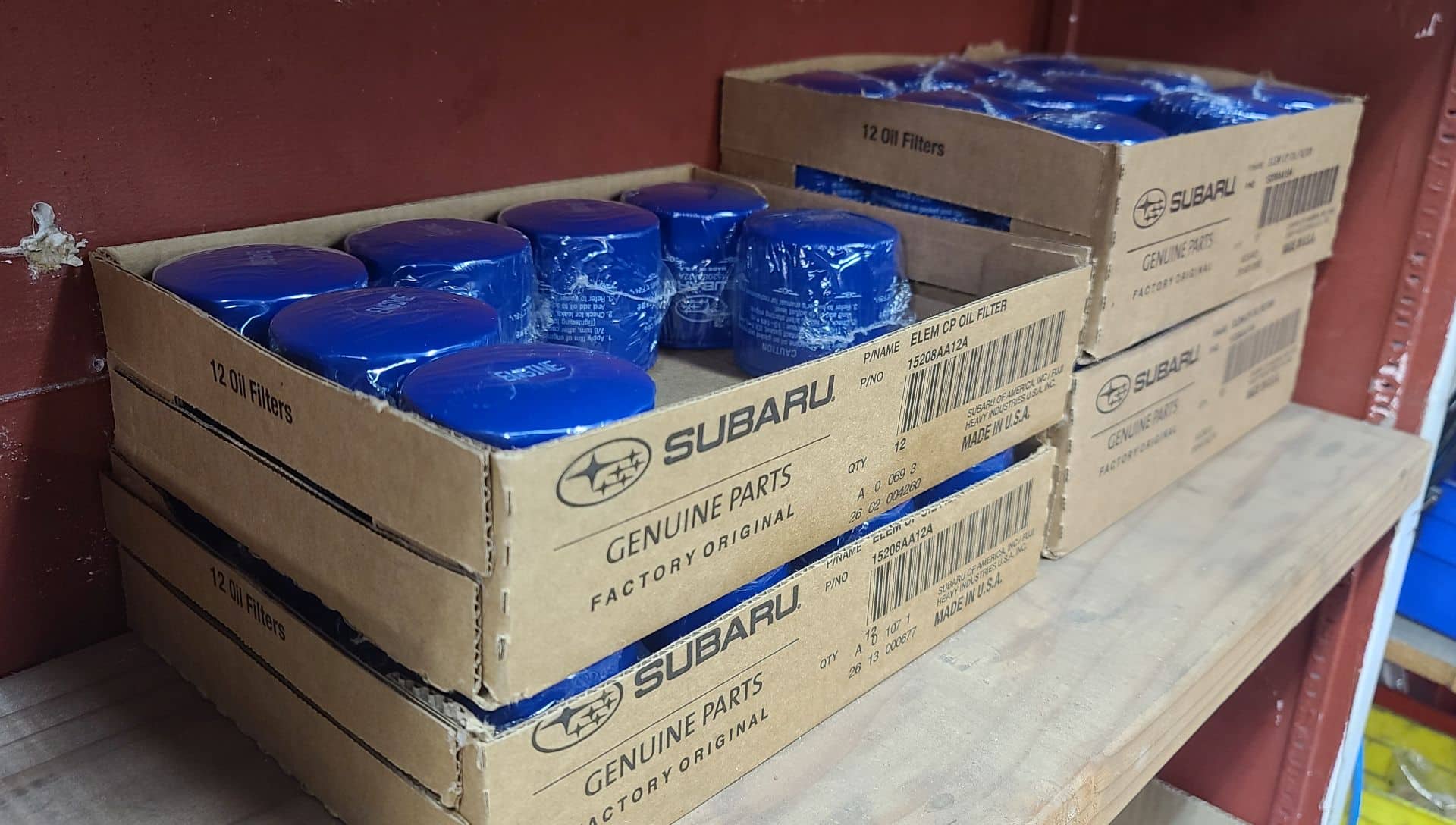 Subaru oil filter shortage